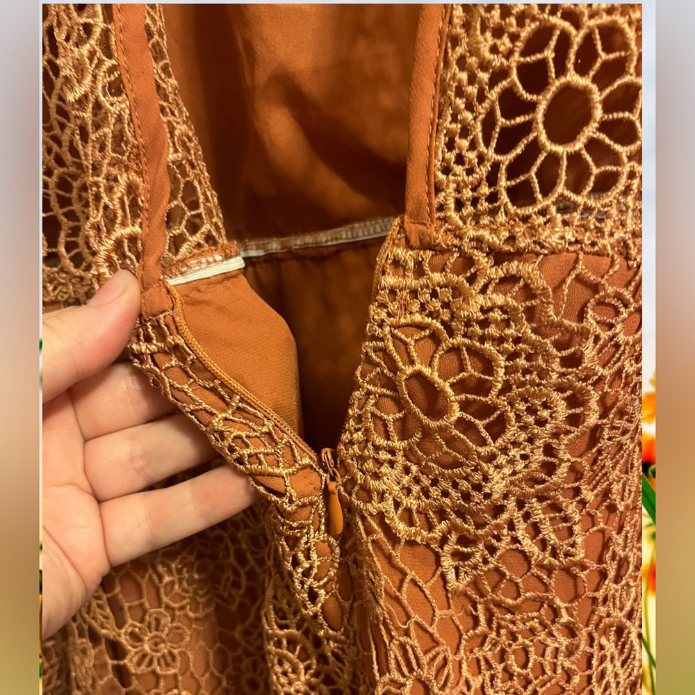 Goldie Amanda Orange Lace Dress - Picture 6 of 13